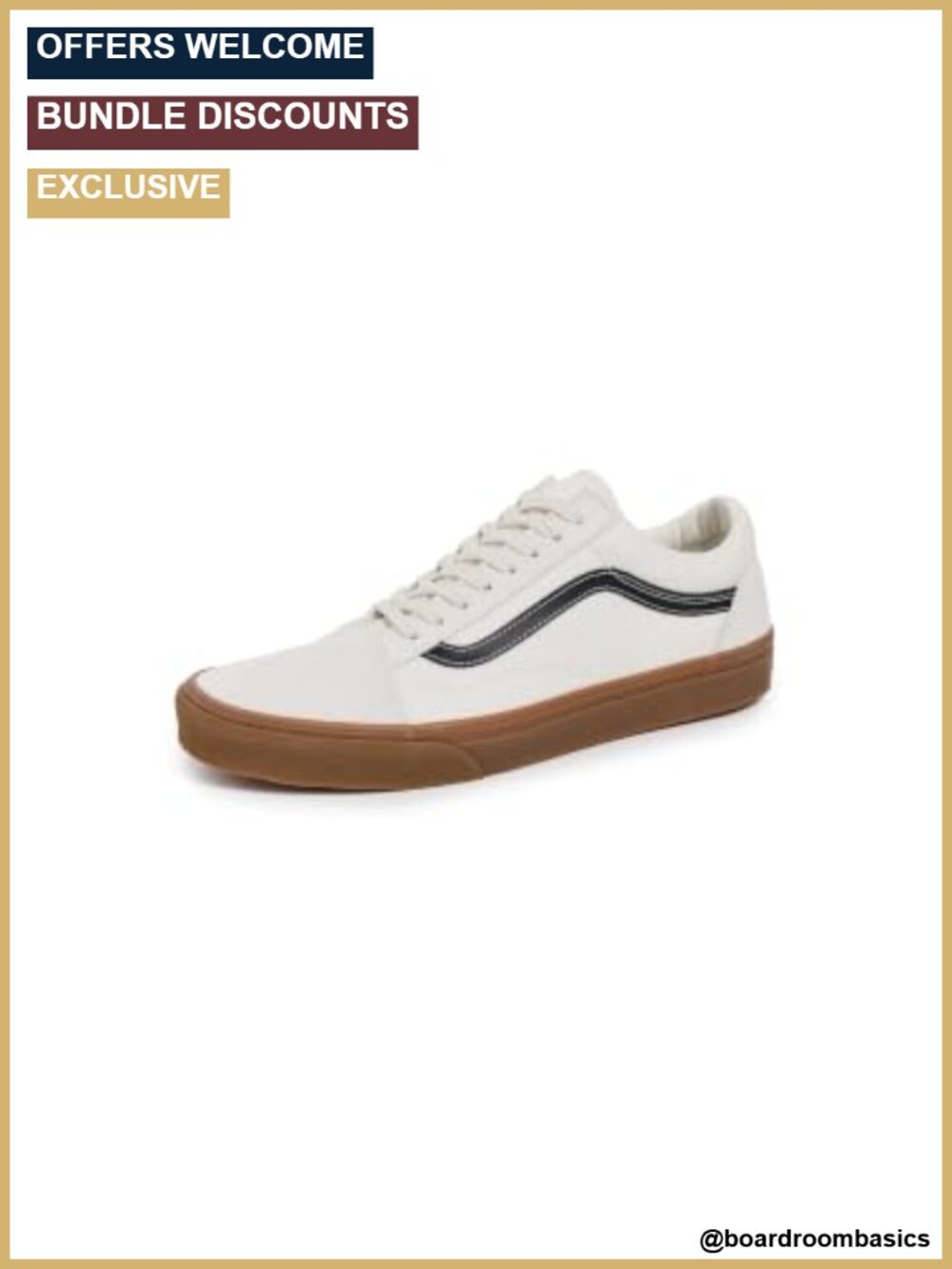 Unisex Old Skool Classic Skate Sneakers Rubber Sole Leather Trim